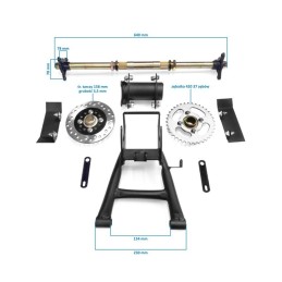 Wahacz tył QUAD ATV 110 125 7'' kpl.   ID258